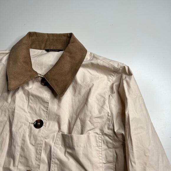 Barbour Averie Women’s Jacket UK 18 US 14 Beige Showerproof Cord Collar - Picture 3 of 11
